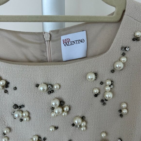Red Valentino Cream Cocktail Dress Size US 6 - Picture 3 of 7